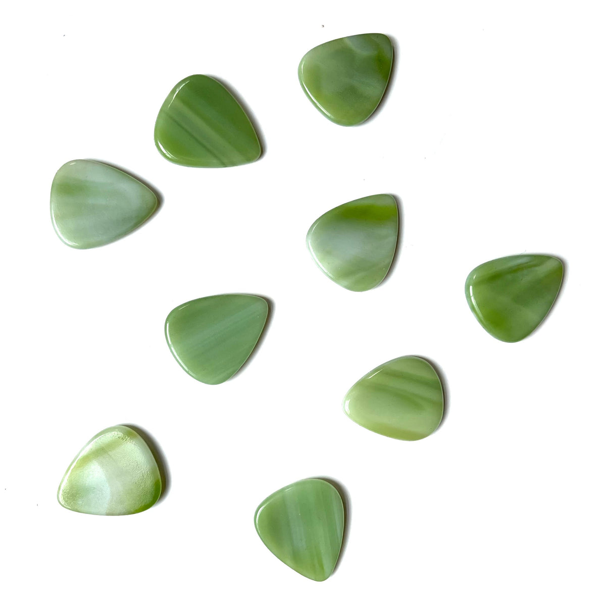 Glass Guitar Pick - Key Lime