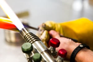 Glass Guitar Slide - Mini - "Purple Rain"