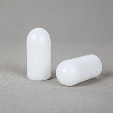 Glass Guitar Slide - Marble Tip - "Snow"