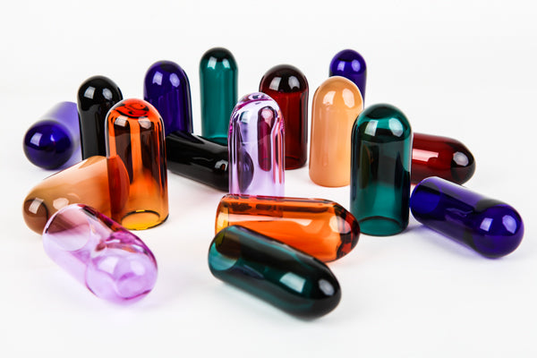 Glass Guitar slide - Marble Tip - "Ocean Blue"