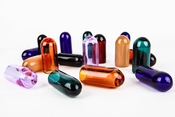 Glass Guitar Slide - Marble Tip - "Root Beer"