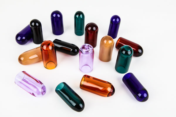 Glass Guitar Slide - Marble Tip - "Autumn Fire"