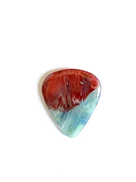 Glass Guitar Pick - "Fire and Ice"