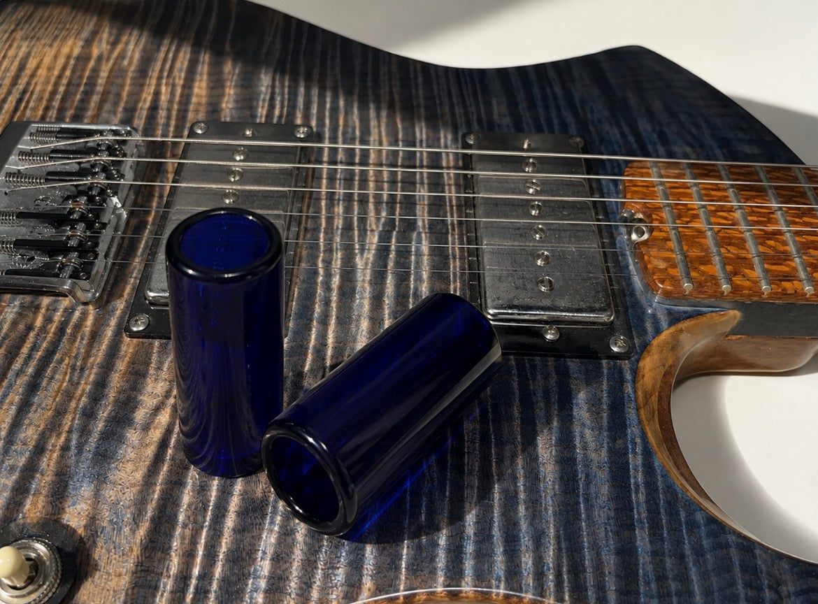 Glass Guitar Slide - Brilliant Blue