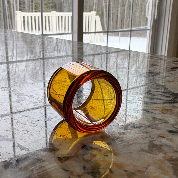 Mini Glass Guitar Slide  Autumn Fire