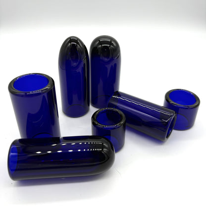 Glass Guitar Slide - Torpedo Tip - Brilliant Blue