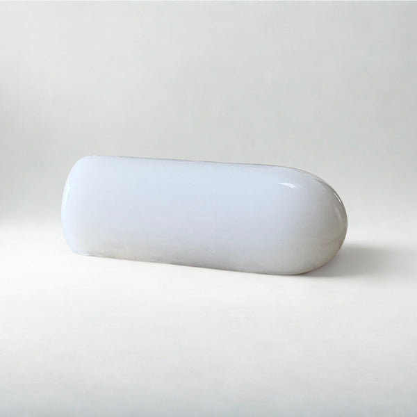 Glass Guitar Slide - Marble Tip - "Snow"