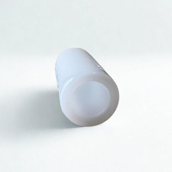 Glass Guitar Slide - Marble Tip - "Snow"