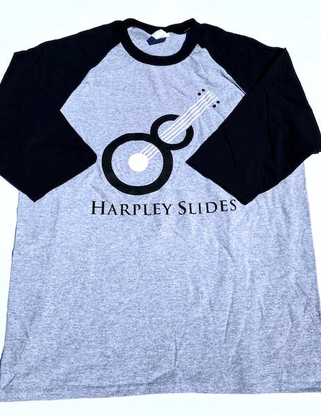 Baseball tee - Harpley Slides - Grey with Black